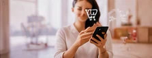 Online shopping on a phone